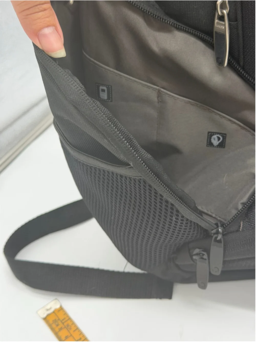 Apple Logo Black Backpack Large